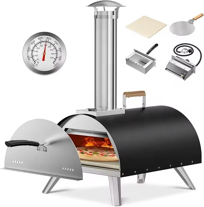 Brand New Multi - Fuel Pizza Oven – Wood Pellet & Gas – Stainless Steel - Beachkit