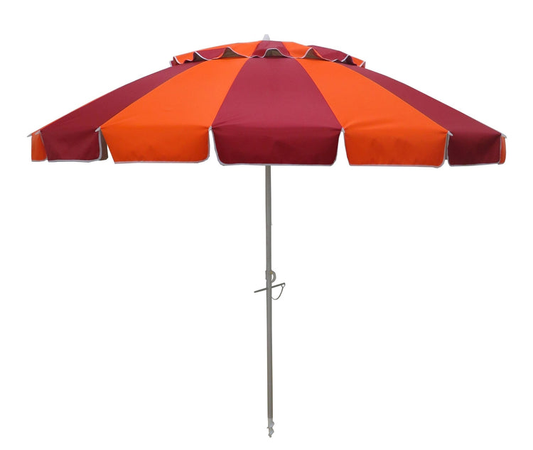 Carnivale 240cm Beach Umbrella - Orange & Red - Beachkit