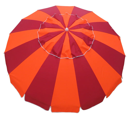 Carnivale 240cm Beach Umbrella - Orange & Red - Beachkit