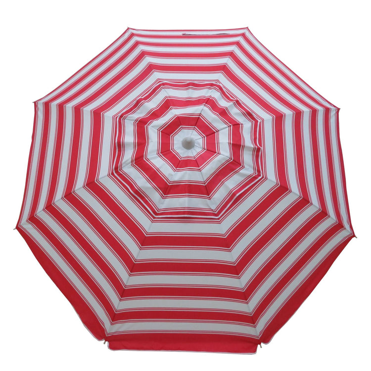 Daytripper 210cm Beach Umbrella - Red & White - Beachkit