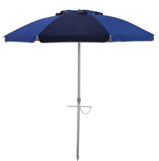 FIESTA - Navy/Royal Panel 185cm beach umbrella - Beachkit