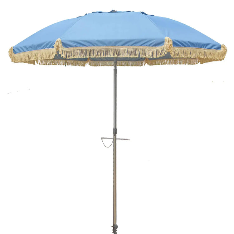 LovinSummer Retro Classic Fringe Beach Umbrella
