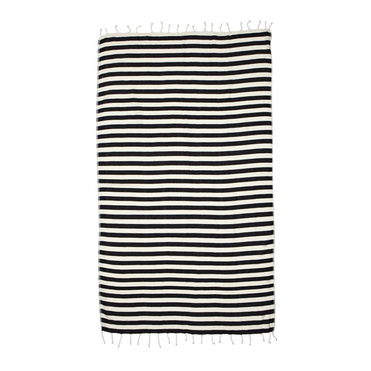Beachkit - MAYDE - Reef Turkish Towel - Black & White Stripe