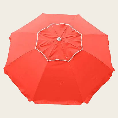 Beachcomber 210cm Beach Umbrella - Fluro Orange, solid canopy