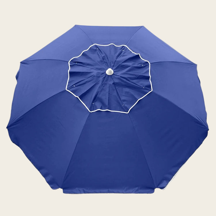 Beachcomber 210cm Beach Umbrella - Navy, solid canopy