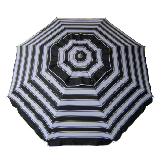 Daytripper Beach Umbrella 210cm black and white striped lightweight beach umbrella with carry bag