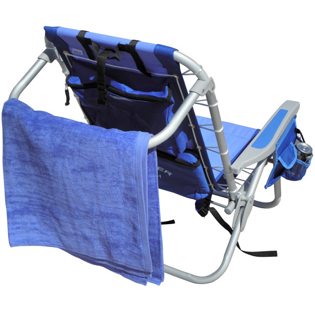 Ultimate Backpack Chair with CoolerThe Swiss Army Knife of beach chairs, this super comfy backpack chair with insulated cooler pouch is our most versatile model yet.Featuring a 'Catamaran-style' ropedBeachkit
