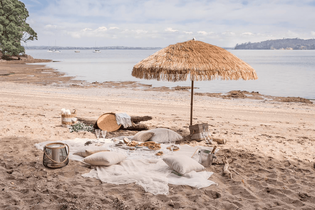 Tiki umbrella Verve Magazine Shoot - Beachkit