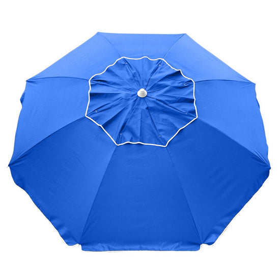 Beachcomber 210cm Beach Umbrella in royal blue with UV protection and wind vent for beach shade