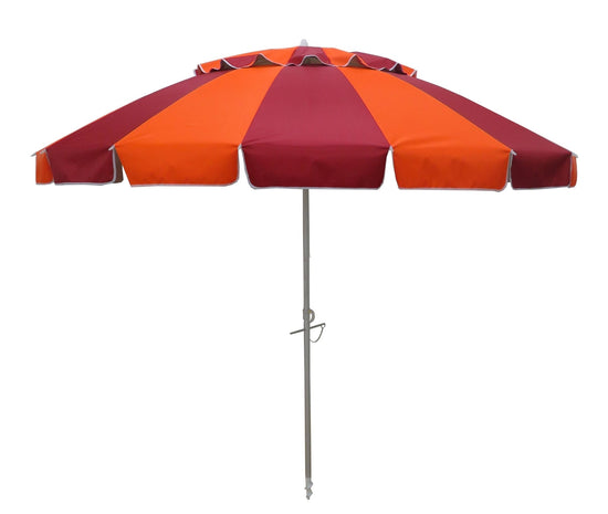 Carnivale 240cm Beach Umbrella - Orange & Red - Beachkit