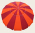 Carnivale 240cm Beach Umbrella - Orange & Red panels