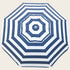 Daytripper 210cm Beach Umbrella with blue and white striped polyester canopy and central tilt mechanism
