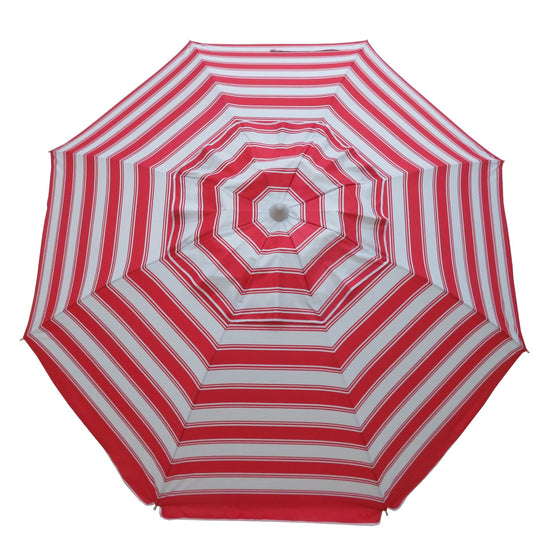 Daytripper 210cm Beach Umbrella - Red & White - Beachkit