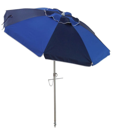FIESTA - Navy/Royal Panel 185cm beach umbrella - Beachkit
