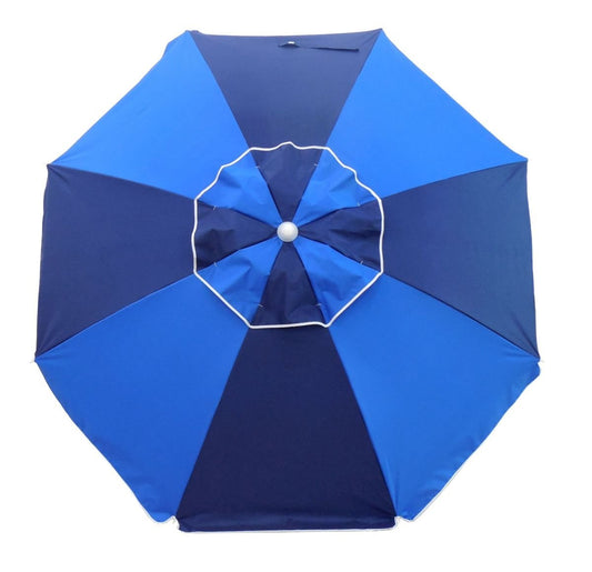 FIESTA - Navy/Royal Panel 185cm beach umbrella - Beachkit