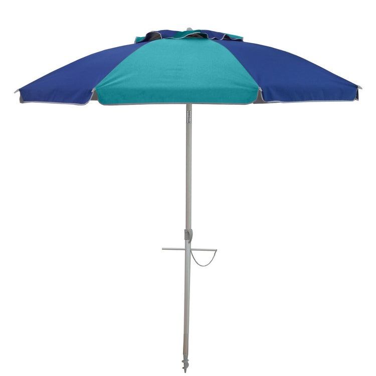 FIESTA - Royal/Turquoise Panel 185cm beach umbrella