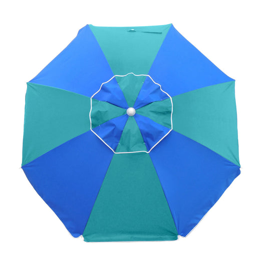 FIESTA - Royal/Turquoise Panel 185cm beach umbrella