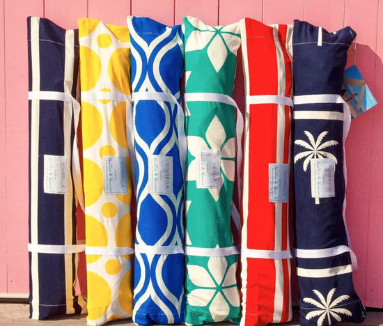 Hollie & Harrie IRIDESENT STRIPE Umbrella Replacement Bag - Beachkit