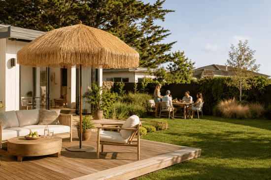 Hula 240cm Thatch Umbrella - Raffia Market Umbrella - Beachkit