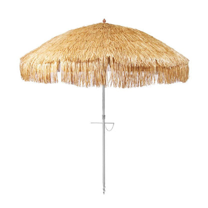 Hula 210cm BEACH Umbrella - Raffia ThatchOur hugely popular Hula Thatch shade now has a worthy beachside counterpart. Complete with the tried and true anodised pole, 3-tilt system and anchoring twist base, Beachkit