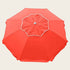 Beachcomber 210cm Beach Umbrella - Fluro Orange, solid canopy