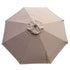 335cm market umbrella replacement canopy in sandstone color, wind vented poly-canvas fabric