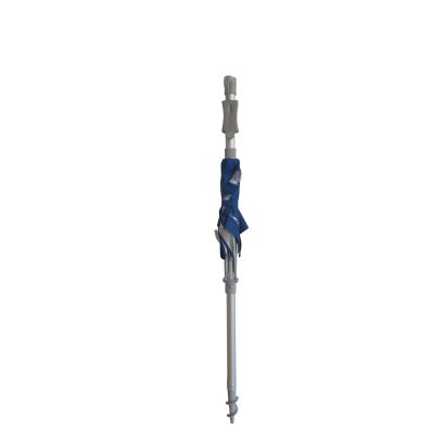 Sunraker Pole with built-in foldaway navy table for 240cm umbrellas with drink and phone holders